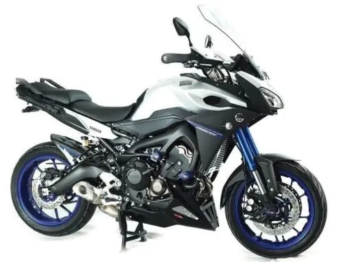 Yamaha Mt-09 Tracer 15-2020 Belly Pan Matt Black & Silver Mesh Powerbronze Rrp £172 1