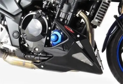 Suzuki Gsf1250 & 1250S Bandit 07-16 (Watercooled Only) Belly Pan Black & Silver Mesh By Powerbronze 1