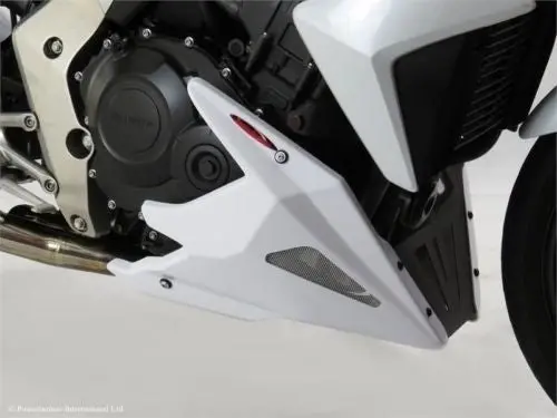 Fits Honda Cb1000r 2008-2017 Belly Pan Gloss White With Silver Mesh By Powerbronze. 2
