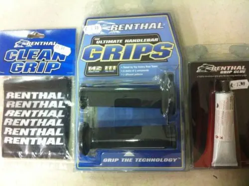 Renthal Road Race Grips Clean Grip & Glue  Full Diamond Firm Compound G149 1