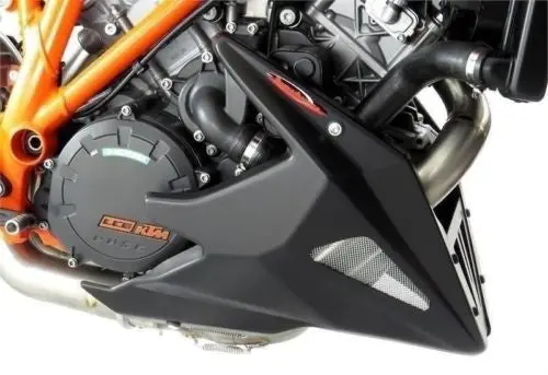 Ktm 1290 Superduke  Gt 16-2026  Belly Pan Gloss Black & Silver Mesh By Powerbronze Bsb.. 1