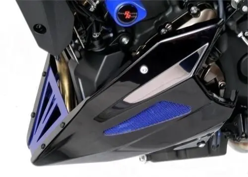 Yamaha Mt-07 Tracer/Gt Fj-07 Tracer/Gt 16-19 Belly Pan Matt Black & Silver Mesh Powerbronze 1