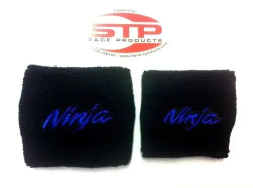 Ninja Motorcycle F&R Brake Master Cylinder Shrouds Socks Cover Pair Blue 1