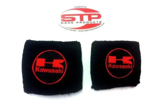 Kawasaki Motorcycle F&R Brake Master Cylinder Shrouds Socks Cover Pair Red Mbb 1