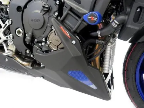Yamaha Mt-10 & Fz-10 2016-25  Belly Pan Matt Black With Silver Mesh By Powerbronze Rrp £173 1