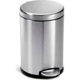 Simplehuman® Mini Round Step Can - 1-1/5 Gallon Brushed Ss 1