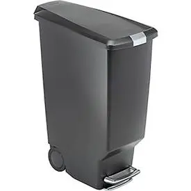 Simplehuman® Slim Plastic Step Can - 10-1/2 Gallon Black 1
