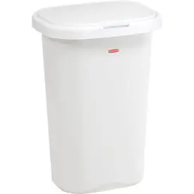 Rubbermaid® Liner Lock™ Spring Top™ Wastebasket 5L58 52 Qt, White 1