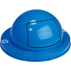 Global Industrial™ Steel Dome Lid For 36 Gallon Trash Can, Blue 1