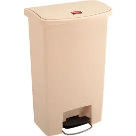 Rubbermaid® Slim Jim® 1883458 Plastic Step On Container, Front Step 13 Gallon - Beige 1