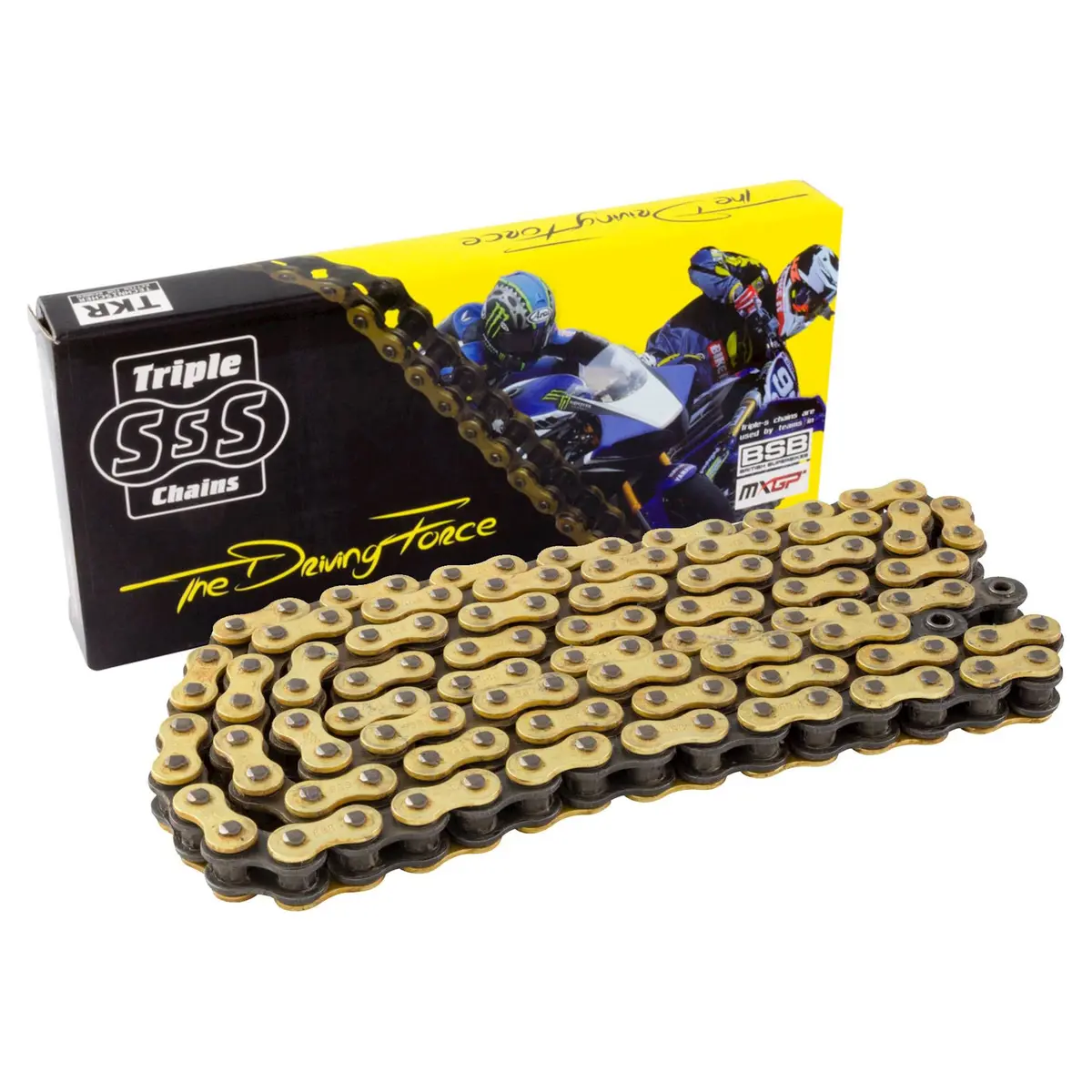 Triple S Gold O Ring Chain & Steel Sprocket Set 47-16 Tooth Fits Triumph 675   06-2016 1