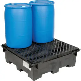 Global Industrial™ 4 Drum Spill Containment Sump With Plastic Deck 1