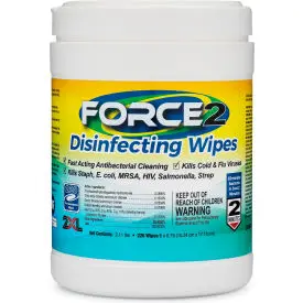 2Xl Force2 Disinfecting Wipes 2 Minute Formula, 220 Wipes Per Canister, 6 Canisters/Case 1