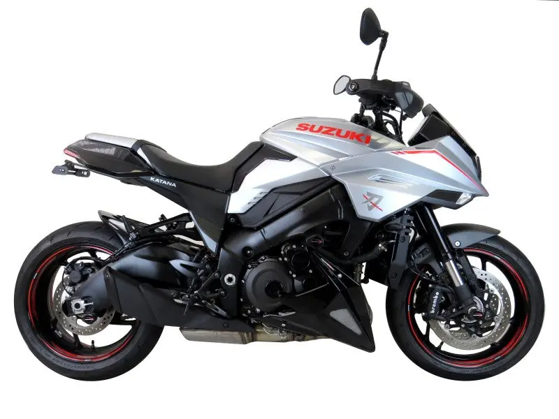 Suzuki Katana 19-2025 Belly Pan Carbon Look & Silver Mesh By Powerbronze 1