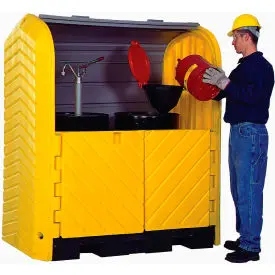 Ultra-Hard Top P2 Plus® 2 Drum Outdoor Locking Containment Unit 9612 - No Drain 1
