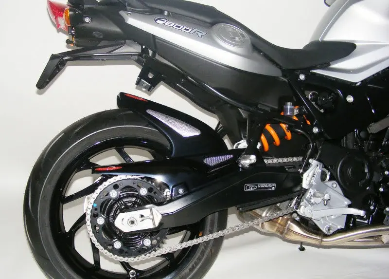 Bmw F800r 09-2019 Carbon Look & Silver Mesh Rear Hugger  Powerbronze Rrp £139 1