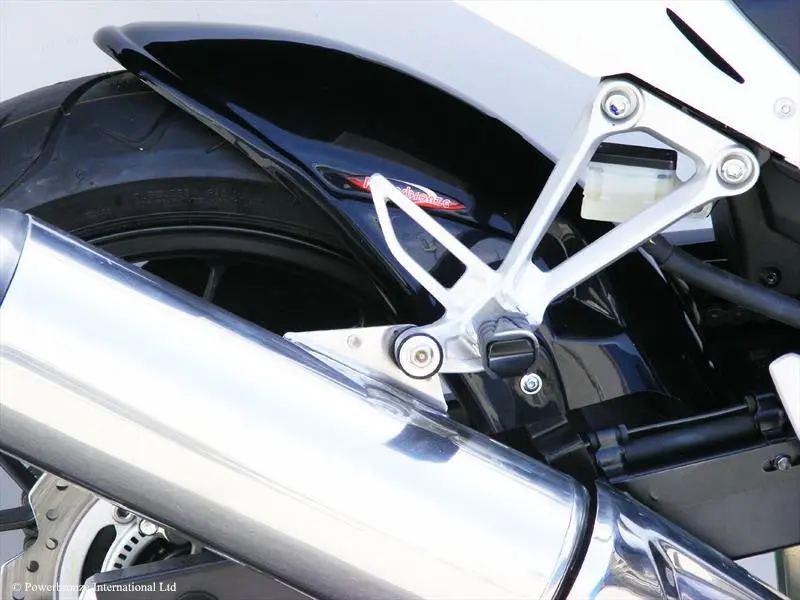 Fits Honda Cb500 F 2013-2018  Matt Black & Silver Rear Hugger By Powerbronze 1