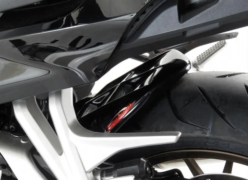 Fits Honda Vfr800x Crossrunner  15-2021 Matt Black & Silver Mesh  Rear Hugger Powerbronze 1