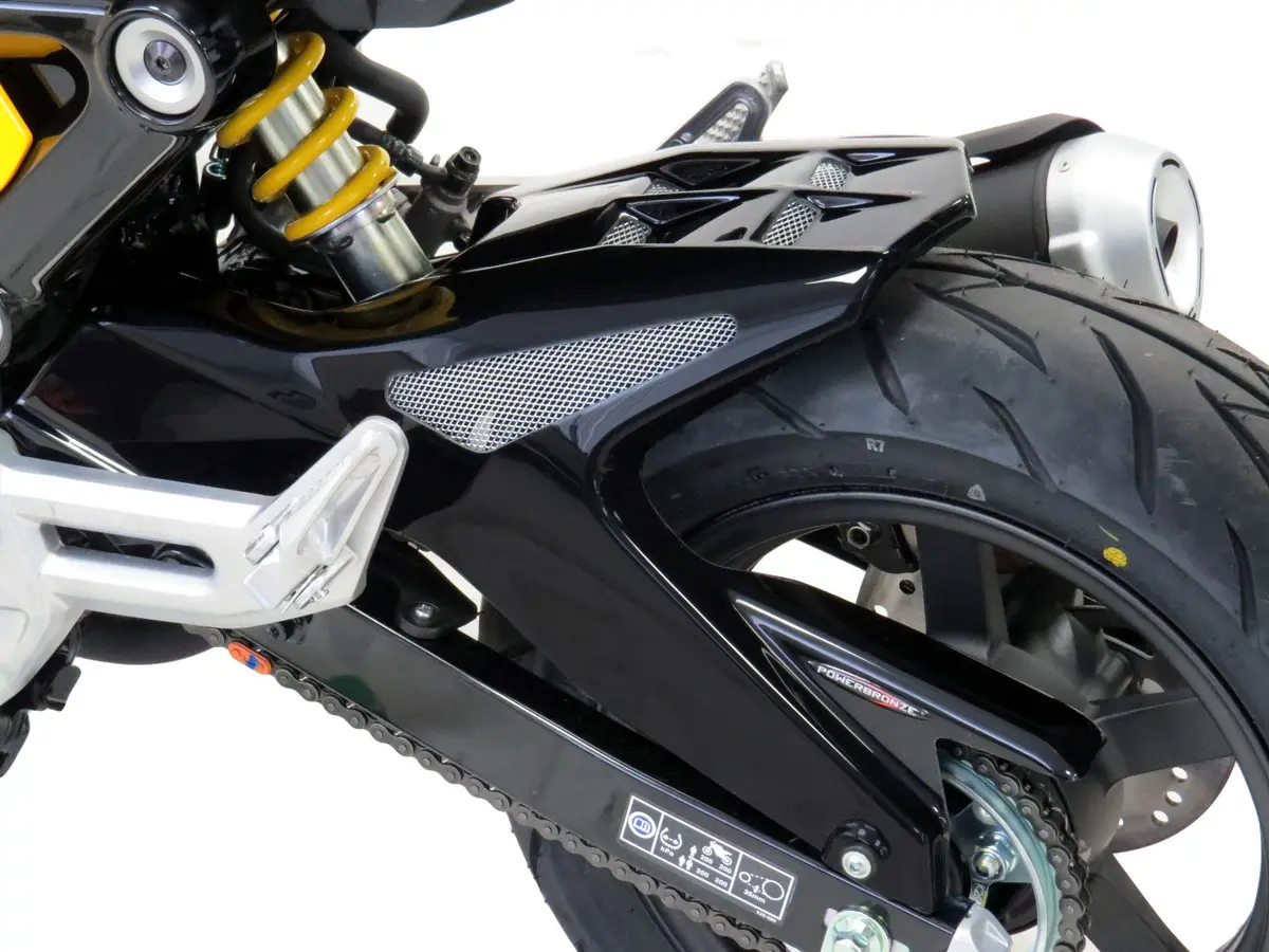 Fits Honda Msx 125 Grom 21-2026 Matt Black & Silver Mesh Rear Hugger By Powerbronze 2