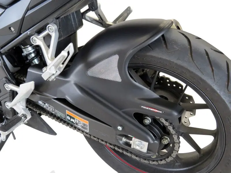 Fits Honda Cbr500r  19-2021  Carbon Look & Silver  Rear Hugger By Powerbronze 1