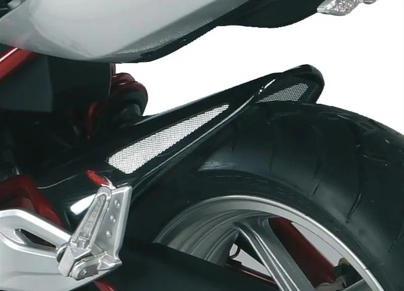 Kawasaki Er6-N & Er6-F 06-2008 Gloss Black & Silver Mesh  Rear Hugger By Powerbronze 1