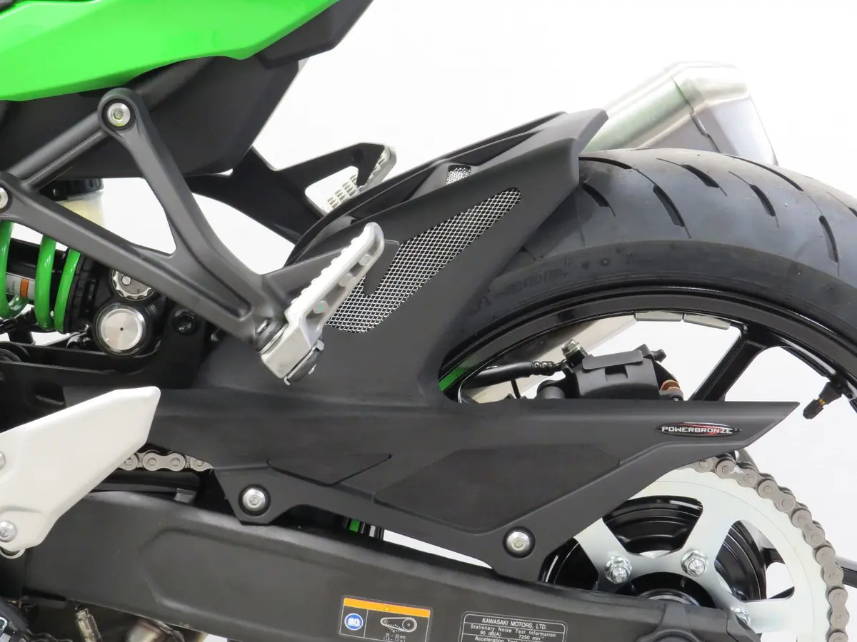 Kawasaki Zx-4Rr  23-25  Carbon Look & Silver Mesh Rear Hugger Powerbronze 1