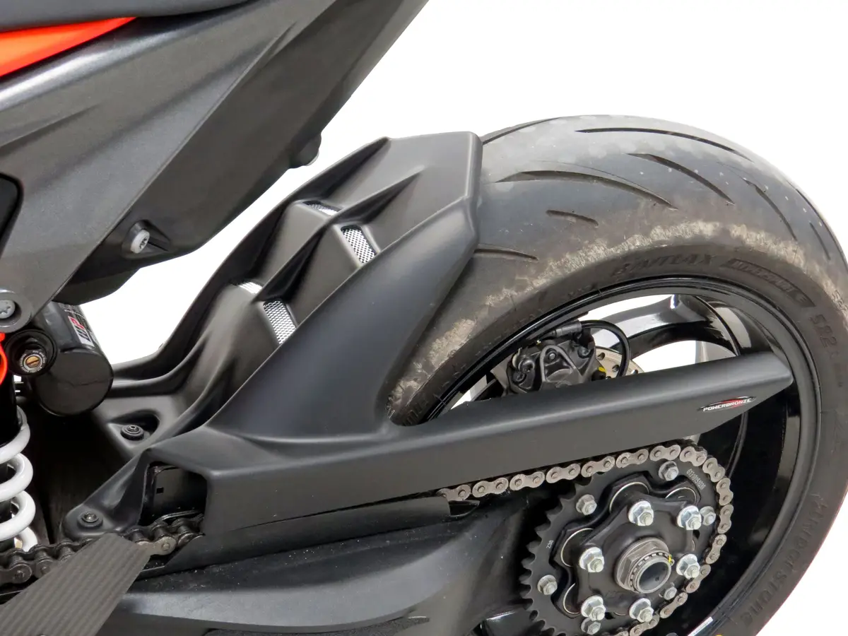 Ktm 1390 Super Duke R 24-2025 Gloss Black & Silver Mesh Rear Hugger Powerbronze 2