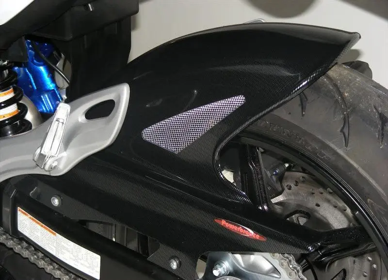 Suzuki Gladius  2009-2016  Gloss Black & Silver Mesh Rear Hugger By Powerbronze 1