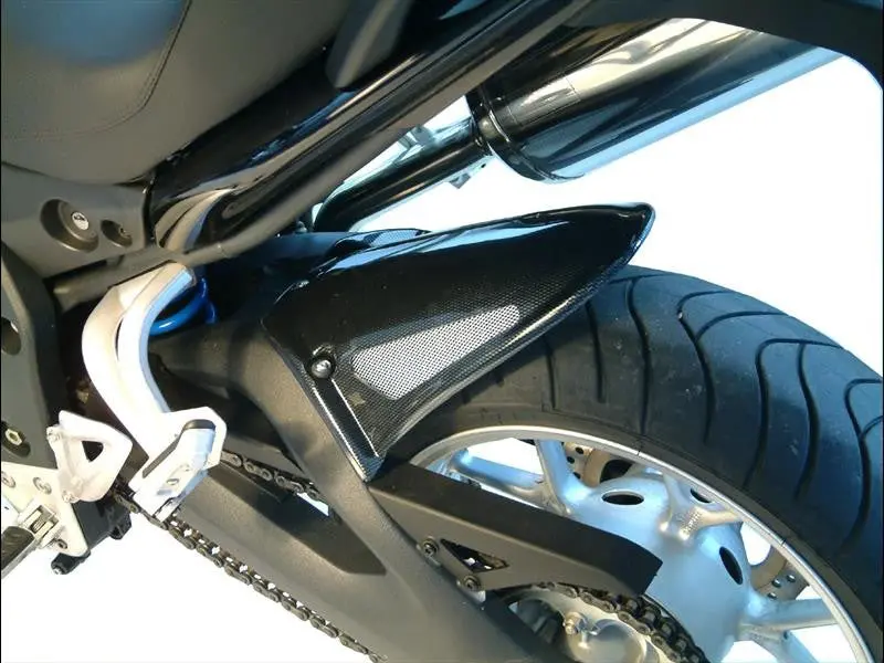 Triumph Tiger 1050  07-2012 Rear Hugger By Powerbronze Matt Black & Silver Mesh 1