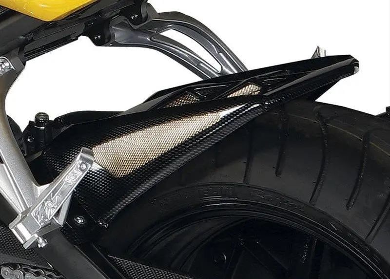 Yamaha Fz-1N/Fazer 06-15 & Fz-8N/Fazer 10-15  Rear Hugger By Powerbronze Gloss Black & Silver Mesh 1