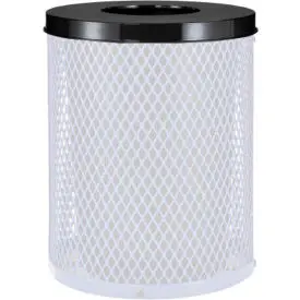 Global Industrial™ Steel Flat Lid For 24 Gallon Trash Can, Black 1