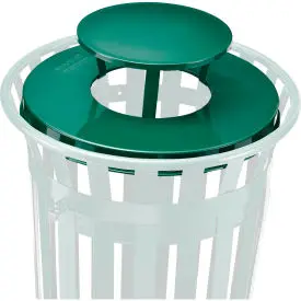 Global Industrial™ Steel Rain Bonnet Lid For 36 Gallon Trash Can, Green 1