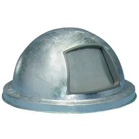 Witt Industries Galvanized Steel Dome Top For 32 Gallon Trash Can, Silver 1