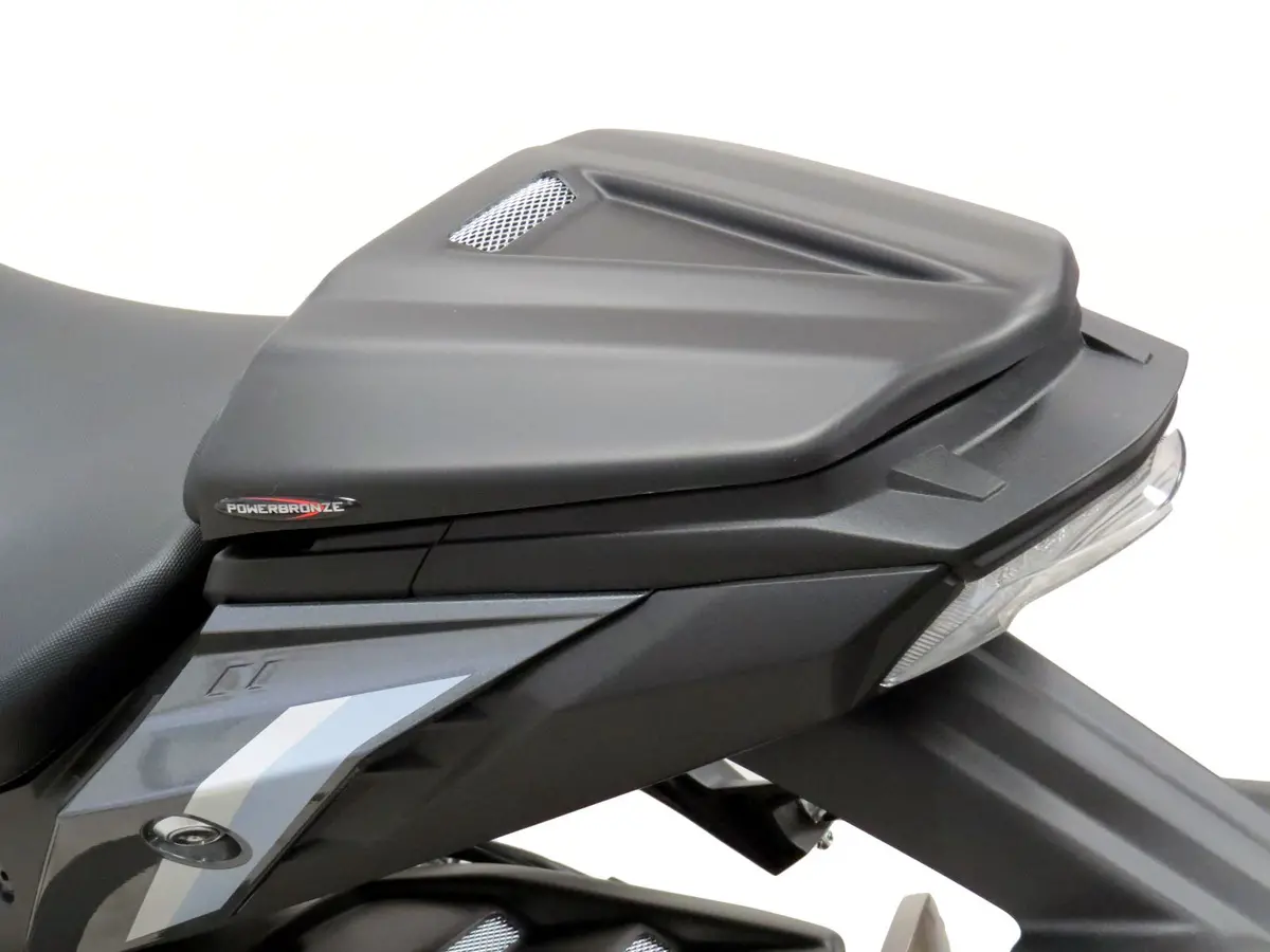 Suzuki Gsx-S1000 21-2023 Black & Silver Mesh Seat Cowl Seat Hump Powerbronze Rrp £90. 1