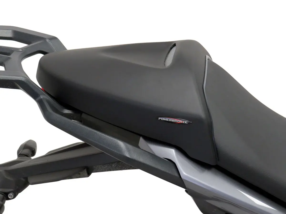 Triumph Tiger 660 Sport 22 > Matt Black & Silver Mesh Seat Cowl Seat Hump Powerbronze Rrp £90 2