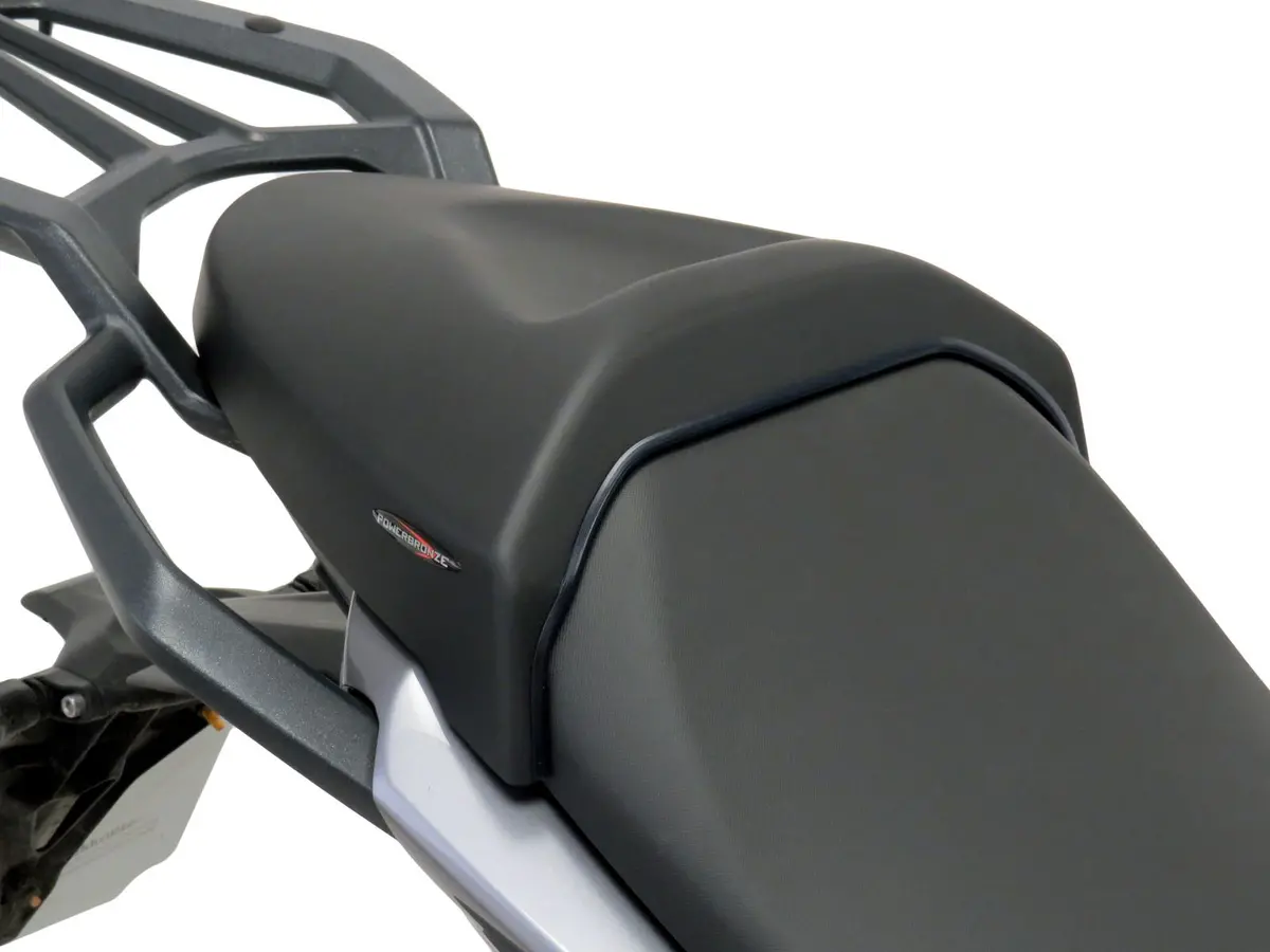 Triumph Tiger 660 Sport 22 > Gloss Black & Silver Mesh Seat Cowl Seat Hump Powerbronze Rrp £90 1