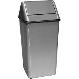 Witt Stainless Steel Square Swing Top Trash Can, 36 Gallon 1