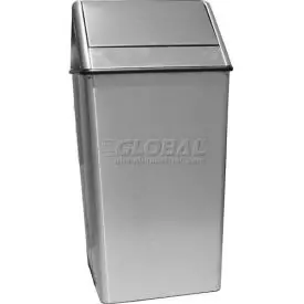 Witt Stainless Steel Square Swing Top Trash Can, 21 Gallon 1