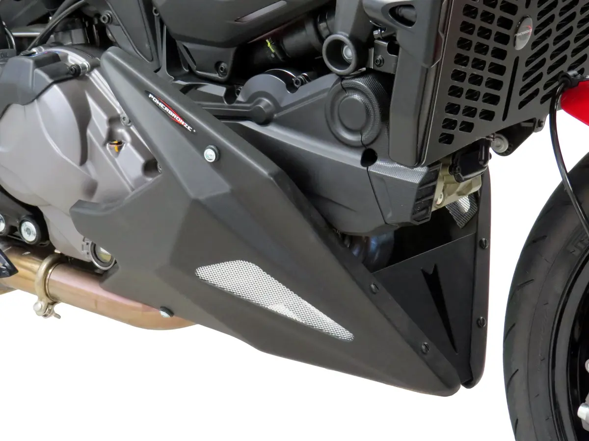 Ducati Monster 950 Plus 2021-2024 Belly Pan Gloss Black With Silver Mesh Powerbronze.Rrp £160 2