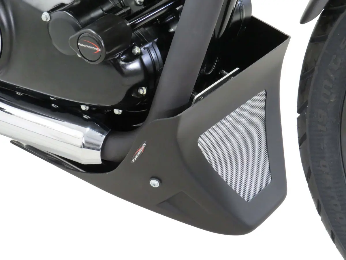 Fits Honda Gb350s  2025 > Carbon Look & Silver Mesh  Belly Pan  Powerbronze. 1