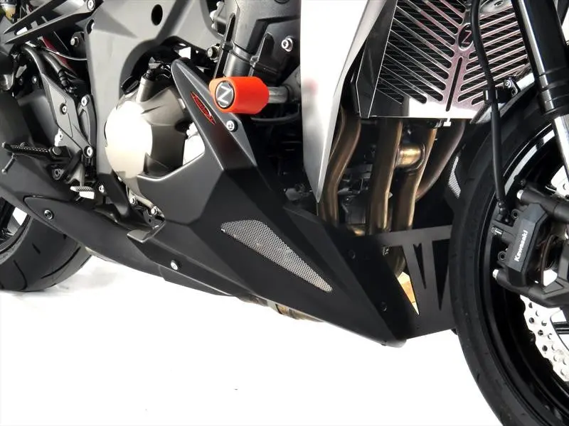 Kawasaki Z1000r 17-2020 Belly Pan  Matt Black & Silver Mesh By Powerbronze 1