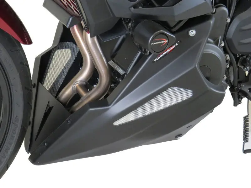 Kawasaki Z500/Se 24-25  Belly Pan Carbon Look With Silver Mesh By Powerbronze 1