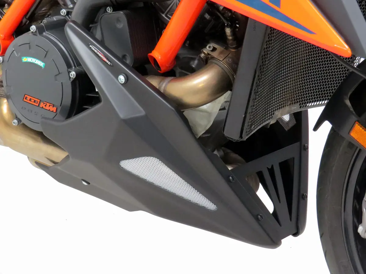Ktm 1390 Superduke R 24-2025 Belly Pan Gloss Black & Silver Mesh Powerbronze Bsb 1