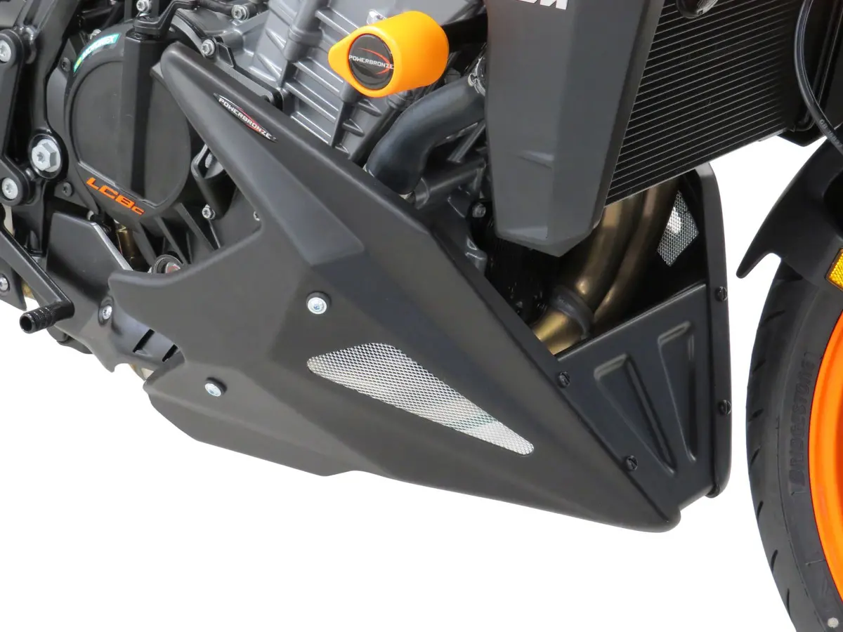 Ktm 990 Duke 24-2025 Belly Pan Matt Black & Silver Mesh By Powerbronze Bsb 1