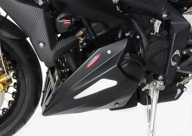 Triumph Street Triple R 13-2023 Belly Pan Matt Black & Silver Mesh Powerbronze.. 1