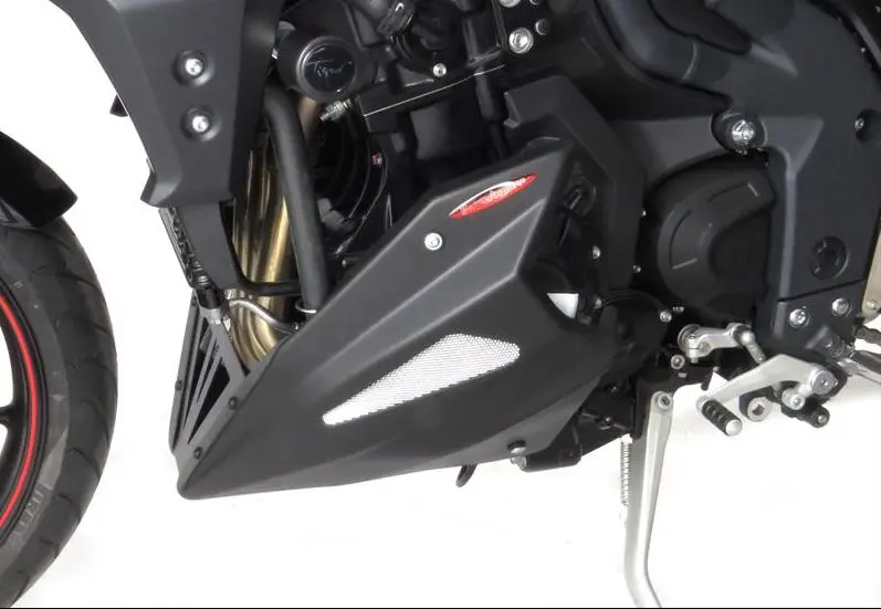 Triumph Tiger 1050 Sport 13-2020 Gloss Black & Silver Mesh Belly Pan Powerbronze 1