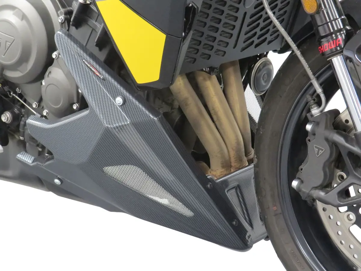 Triumph Tiger Sport 800  25 > Matt Black & Silver Mesh Belly Pan Powerbronze 1