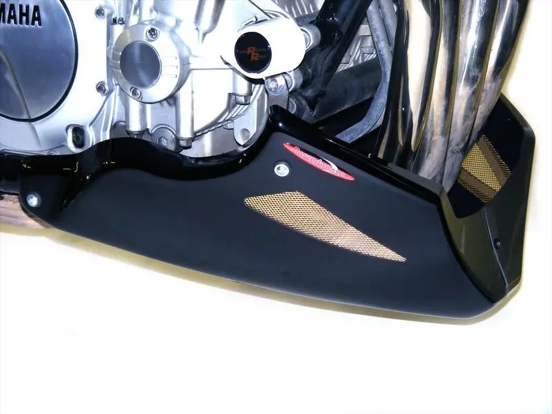 Yamaha Xjr1300  2007-2014  Belly Pan Gloss Black & Silver Mesh By Powerbronze Rrp £172 1