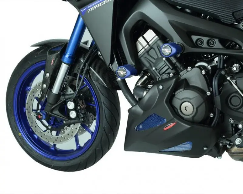 Yamaha Mt-09 Tracer Gt 18-2020(Fits With Yamaha Engine Protectors) Belly Pan Matt Black & Silver Mesh Powerbronze 2