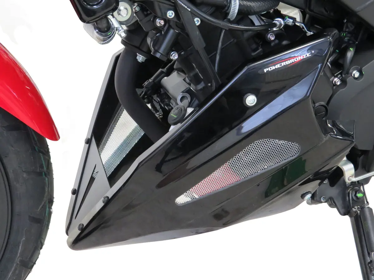Yamaha Xsr 125 21-23 Belly Pan Gloss Black Finish & Silver Mesh Powerbronze Rrp £172 1